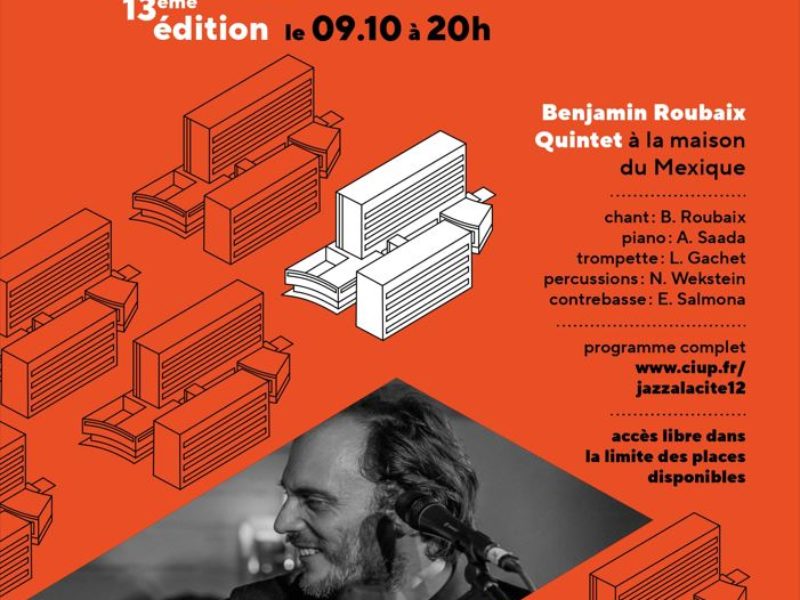 Concert de Jazz Benjamin Roubaix Quintet, lundi 9 octobre – 20h