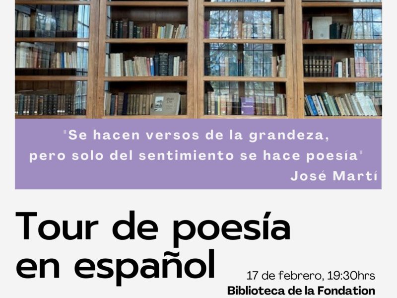 Tour de Poesia en español, viernes 17 de febrero – 19h30