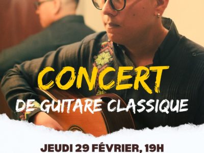 Concert de guitare classique, jeudi 29 février – 19h
