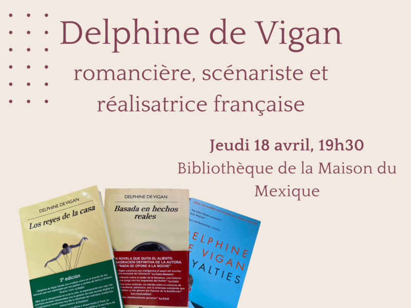 Encuentro con Delphine de Vigan, jueves 18 de abril – 19h30