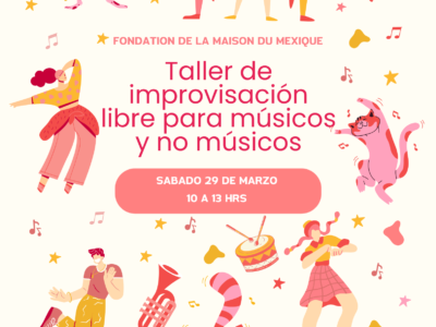 Taller de improvisación libre para músicos y no músicos, sábado 29 de marzo 2025 – 10h – 13h
